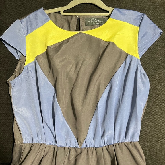 Grey Colourblock Dress - Picture 2 of 3